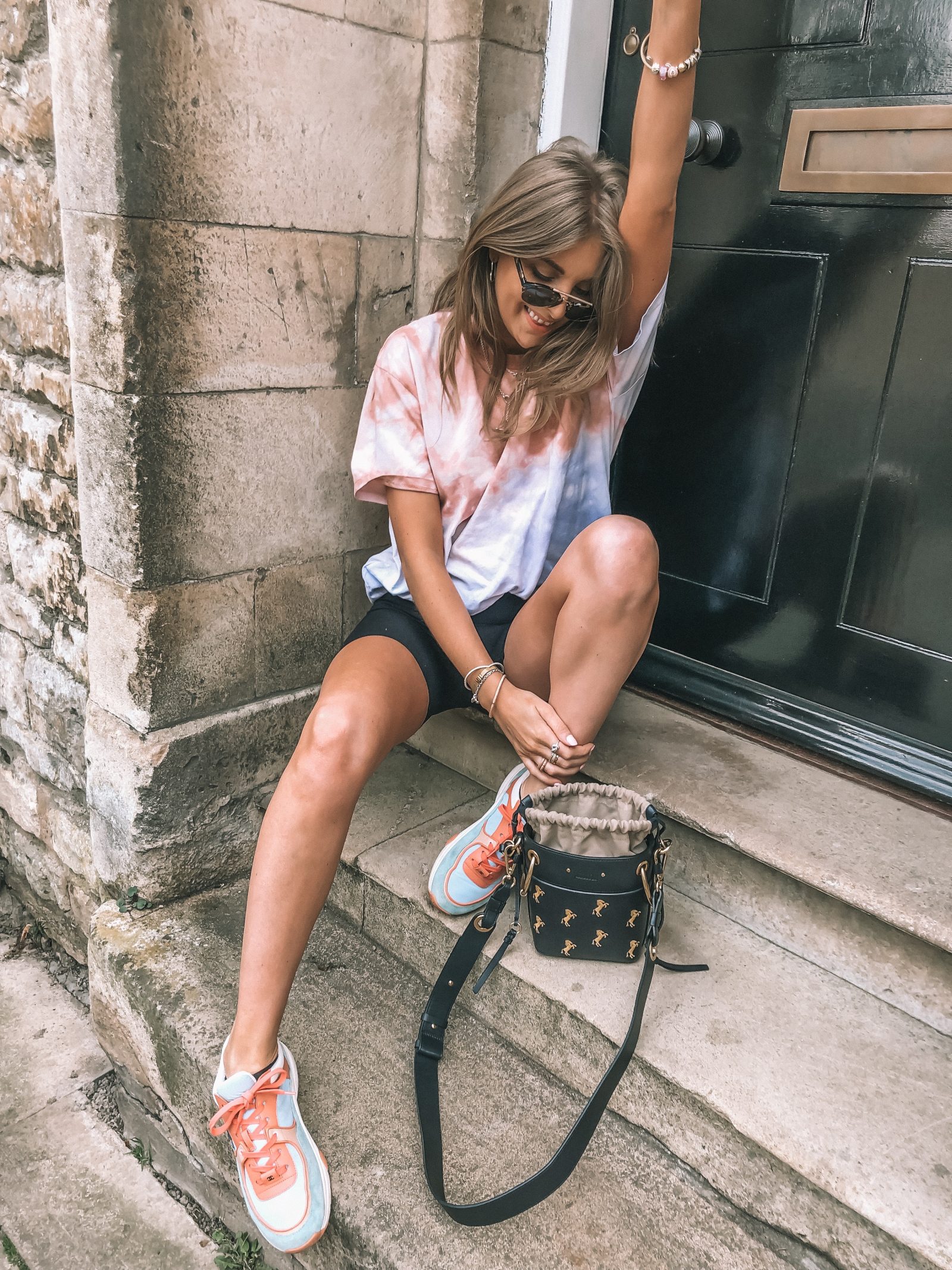 Spring street style outfit ideas for the tye dye spring trend