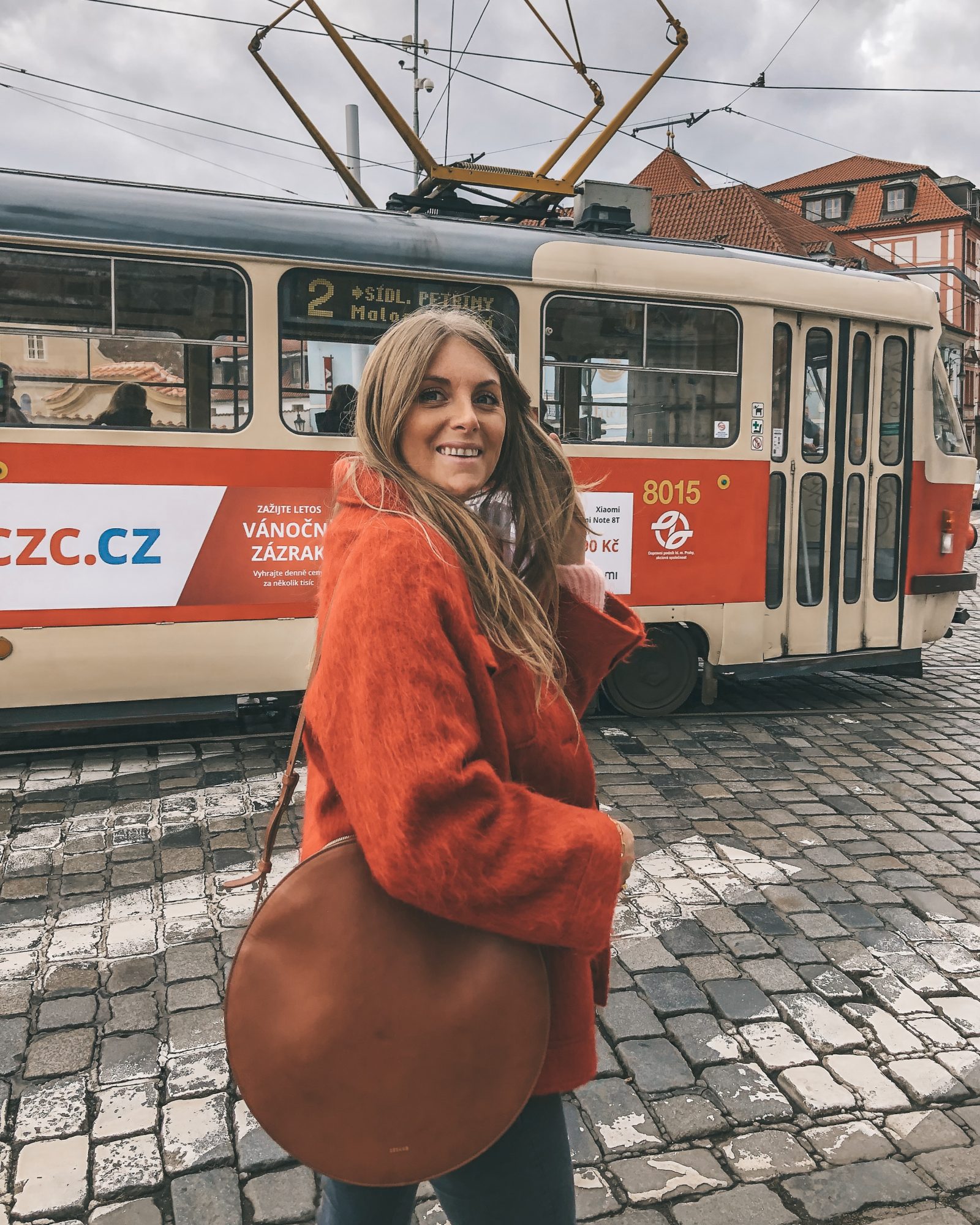 Prague - Sezane Red Jacket