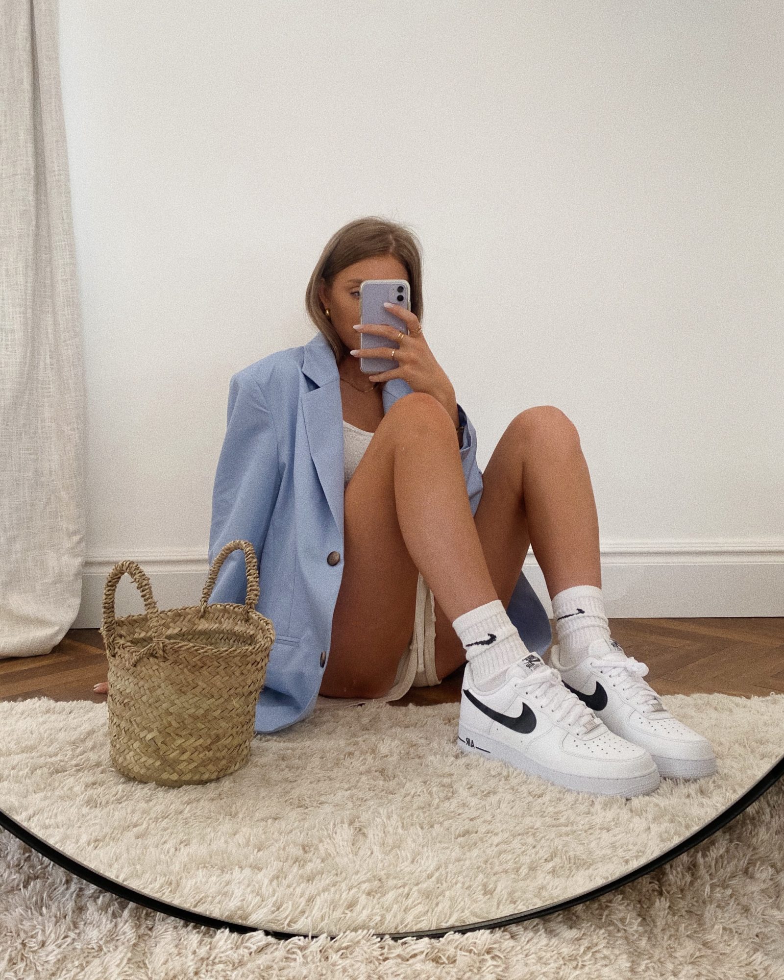air force 1 with socks outfit