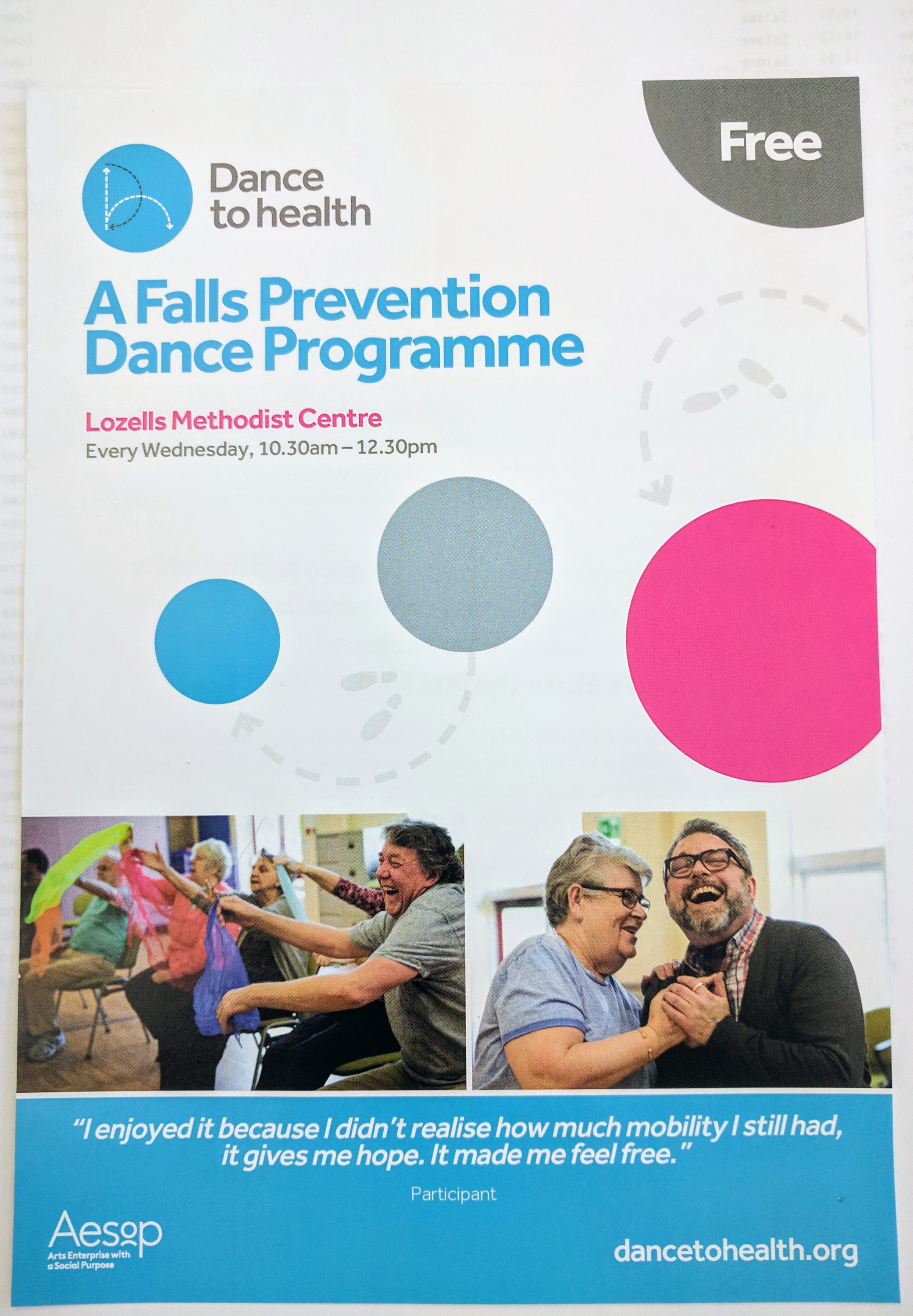 Dance to health classes for the elderly | Lozells Methodist Church And ...
