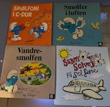 4 små bøger - 3 smølfe bøger og Sonny & Solvej