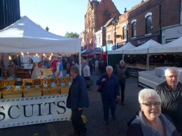 Food stalls at food festival in Lincoln 