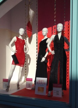 Size 10 mannequins in shop window