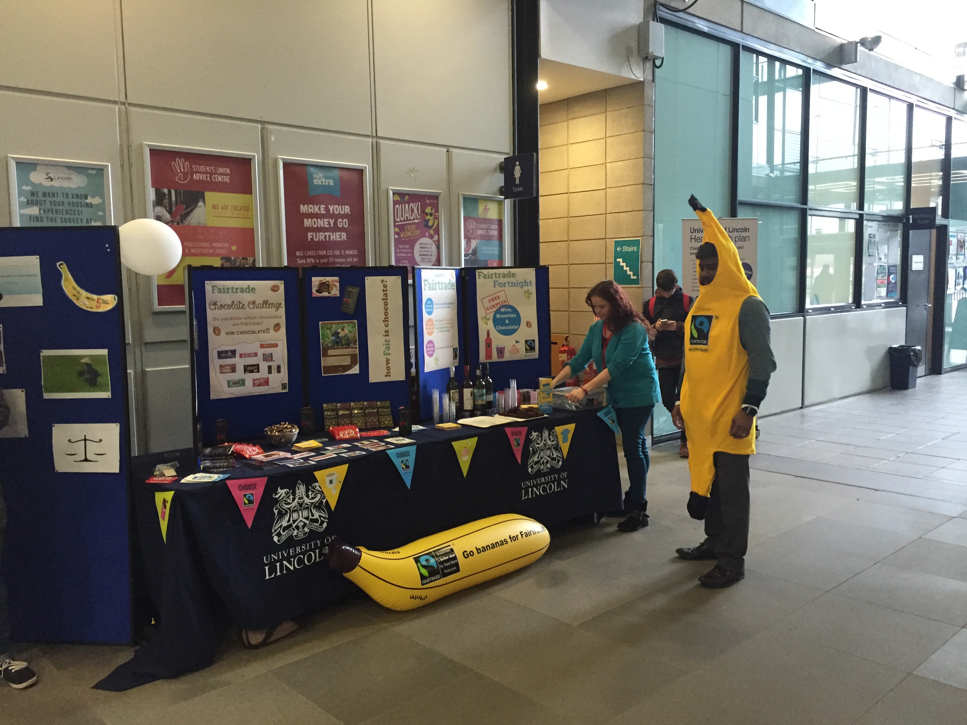 The Fairtrade stall in Minerva building