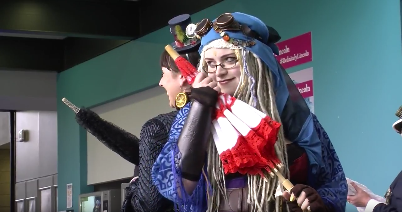 Steampunks visit the University of Lincoln. Photo: Aaron Renfree