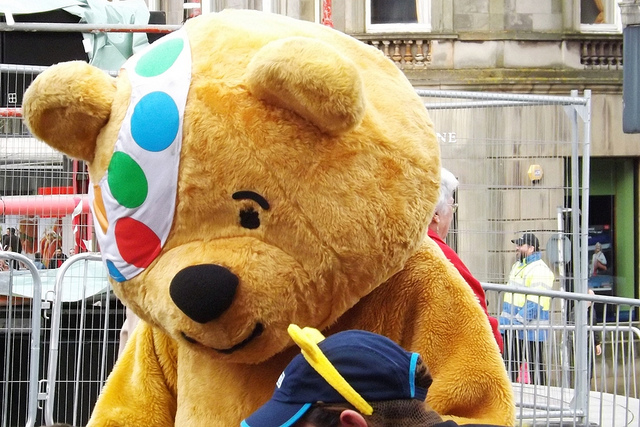 Children in Need icon: Pudsey Bear. Photo: Mark Harkin.