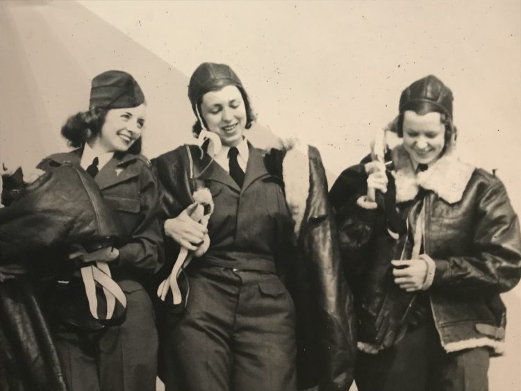 Nurses in the 817th Medical Air Evacuation Squadron. Photograph taken by Stephanie Lake of display at the, Century of Valour exhibition at the Collection Museum, Lincoln.