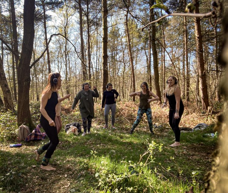 First Dance Free class in Woodland Glade. All attended, dancing as the sun shines through the trees. Photo taken by Hannah Green.