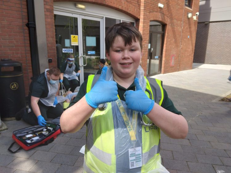 Lucas had an entire day to learn what being a paramedic is all about.