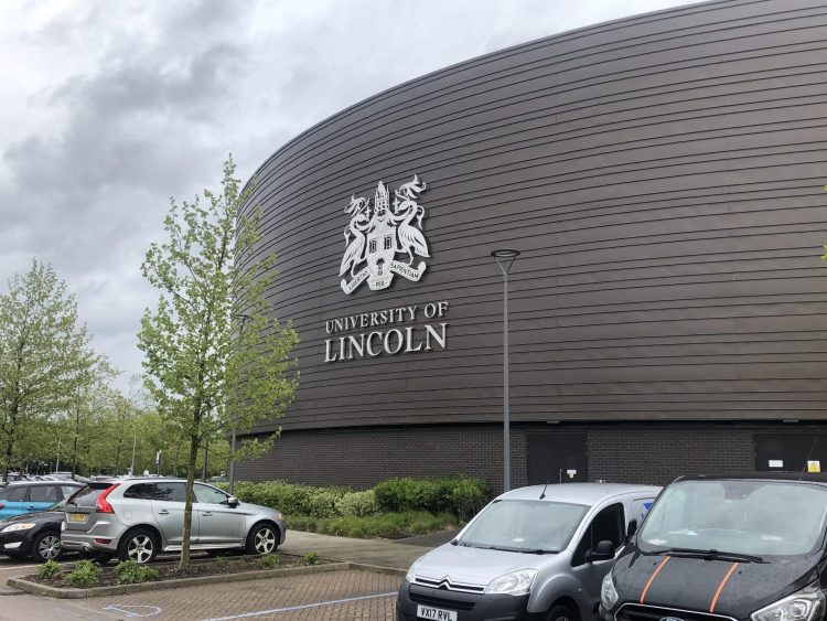 The famous University of Lincoln sign many students take their graduation pictures at. Photo by James Turner