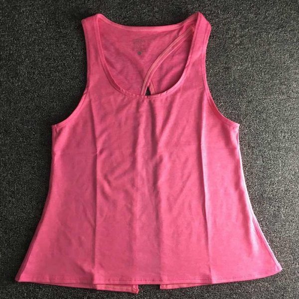 pink open back top front