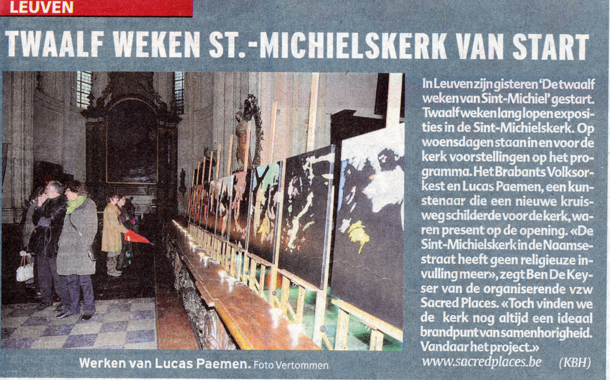 Kruisweg (Sint-Michielskerk - Leuven) van Lucas Paemen in Het Laatste Nieuws