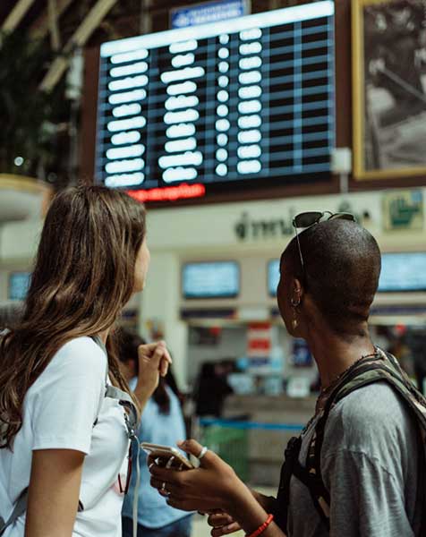 passagiers luchthaventerminal checkin