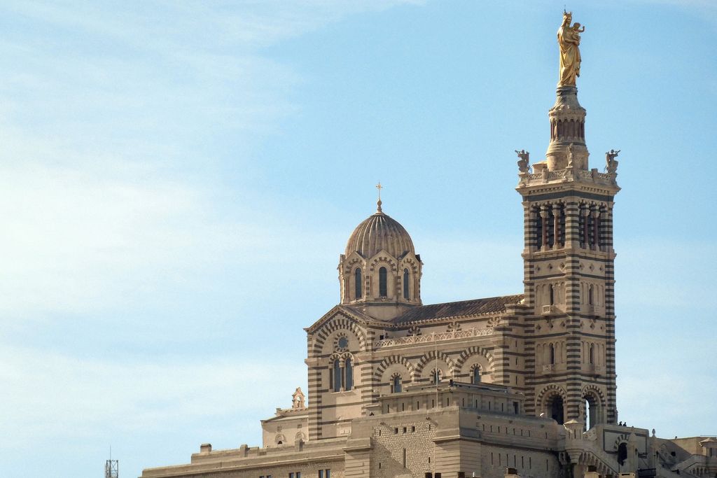 De basiliek Notre-Dame-de-la-Garde in Marseille.