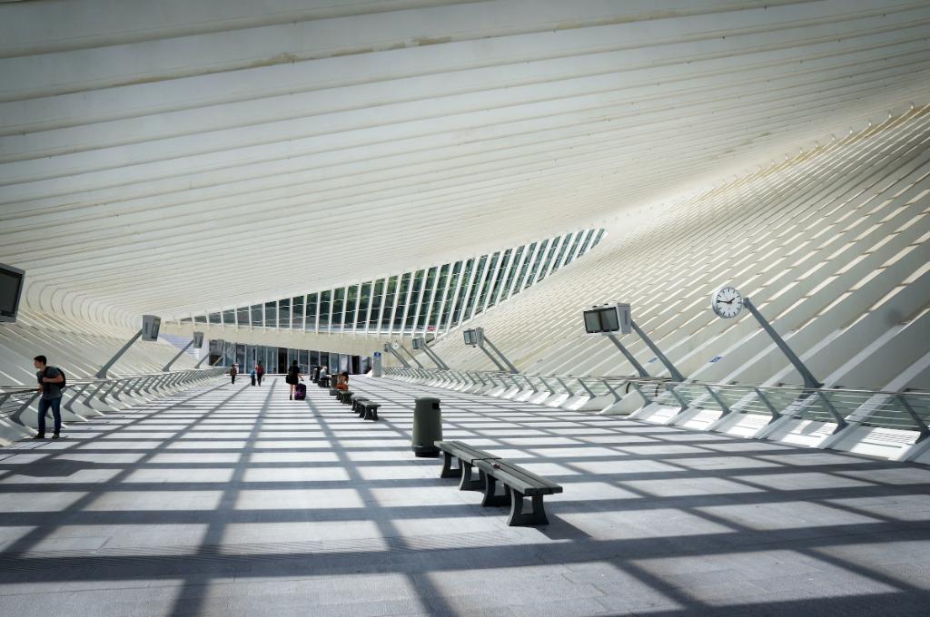 De stationshal van Liege Guillemins.