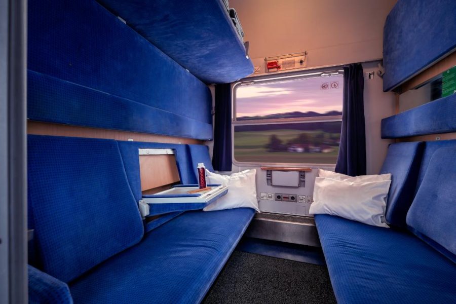 Comfort couchette voor 5 personen op de European Sleeper nachttrein.