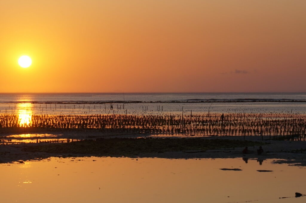 coucher de soleil, Gili, Indonésie