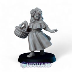 Dwarf Lady with Flower Crown and Basket
