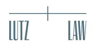 This is the Lutz Law Logo in grey-blue