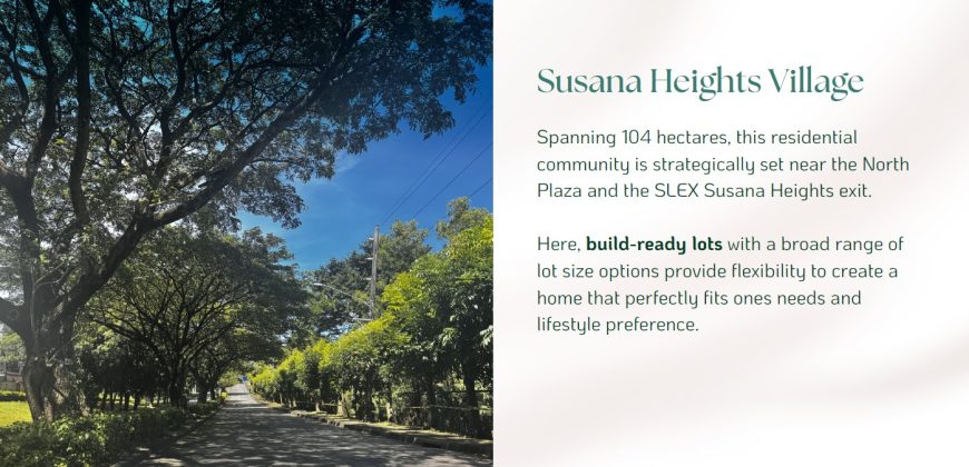 Lot For Sale 500sqm to 900sqm Susana Heights