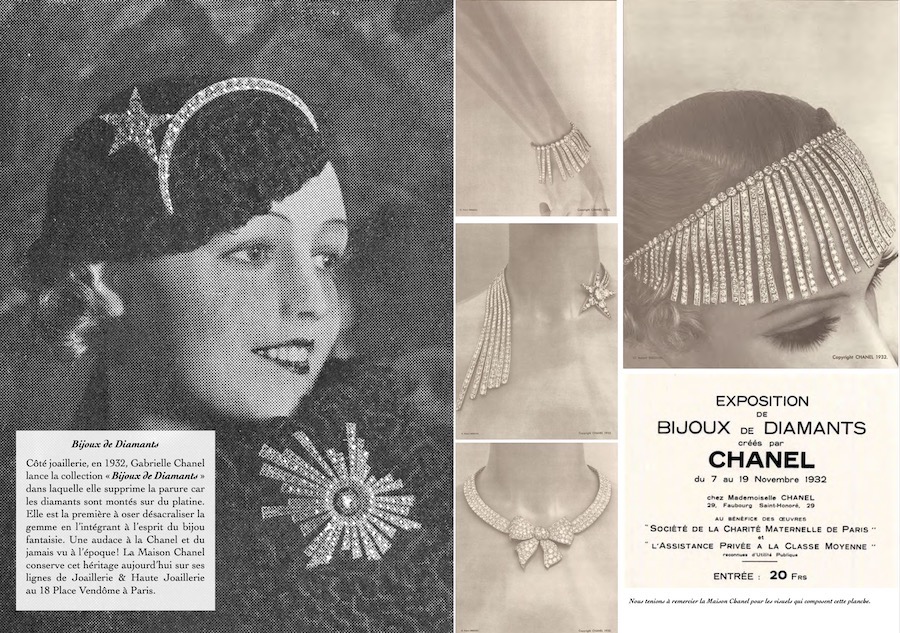Magazine Hautes Exigences dossier comprendre le diamant - "bijoux de diamants" de la Maison Chanel en 1932