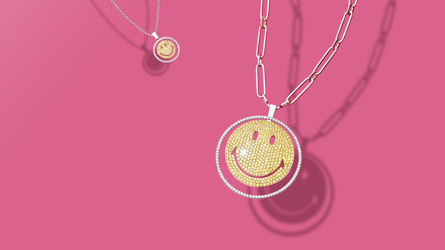 SMILEY X MESSIKA - Smiley 50th Anniversary by Mister André Lucky Move XXL and PM necklaces