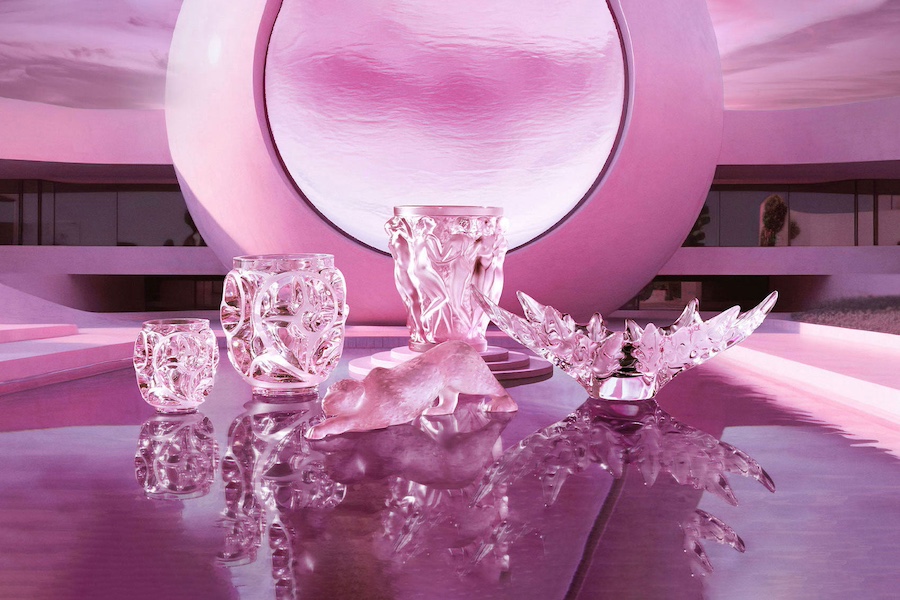 Lalique repousse les frontières de son savoir-faire en créant un cristal rose multi-dimensionnel & onirique