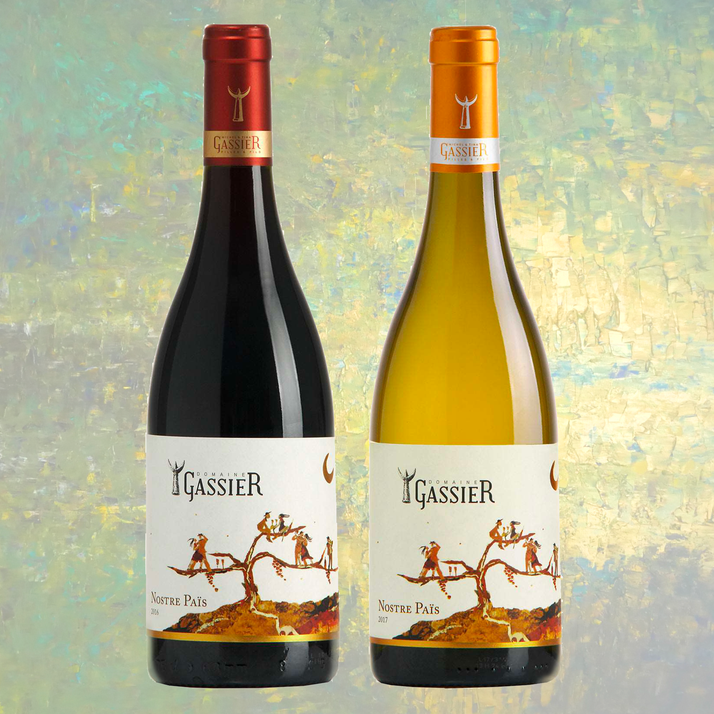 Domaine Gassier – Nostre Païs – Costières-de-Nîmes Rouge * & Blanc ** 2021