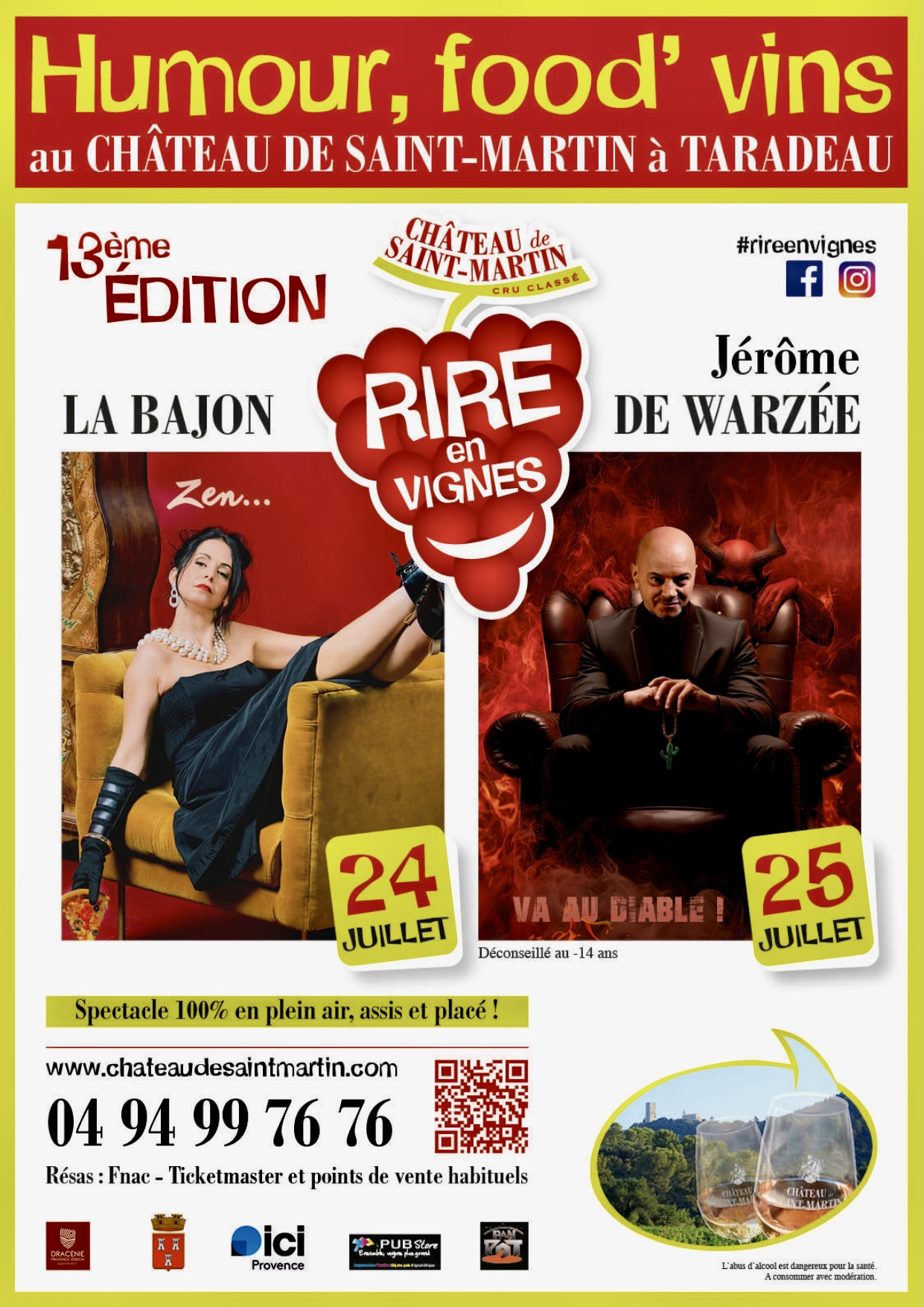 Retour du festival Rire en Vignes à Taradeau au cœur du Château de Saint-Martin