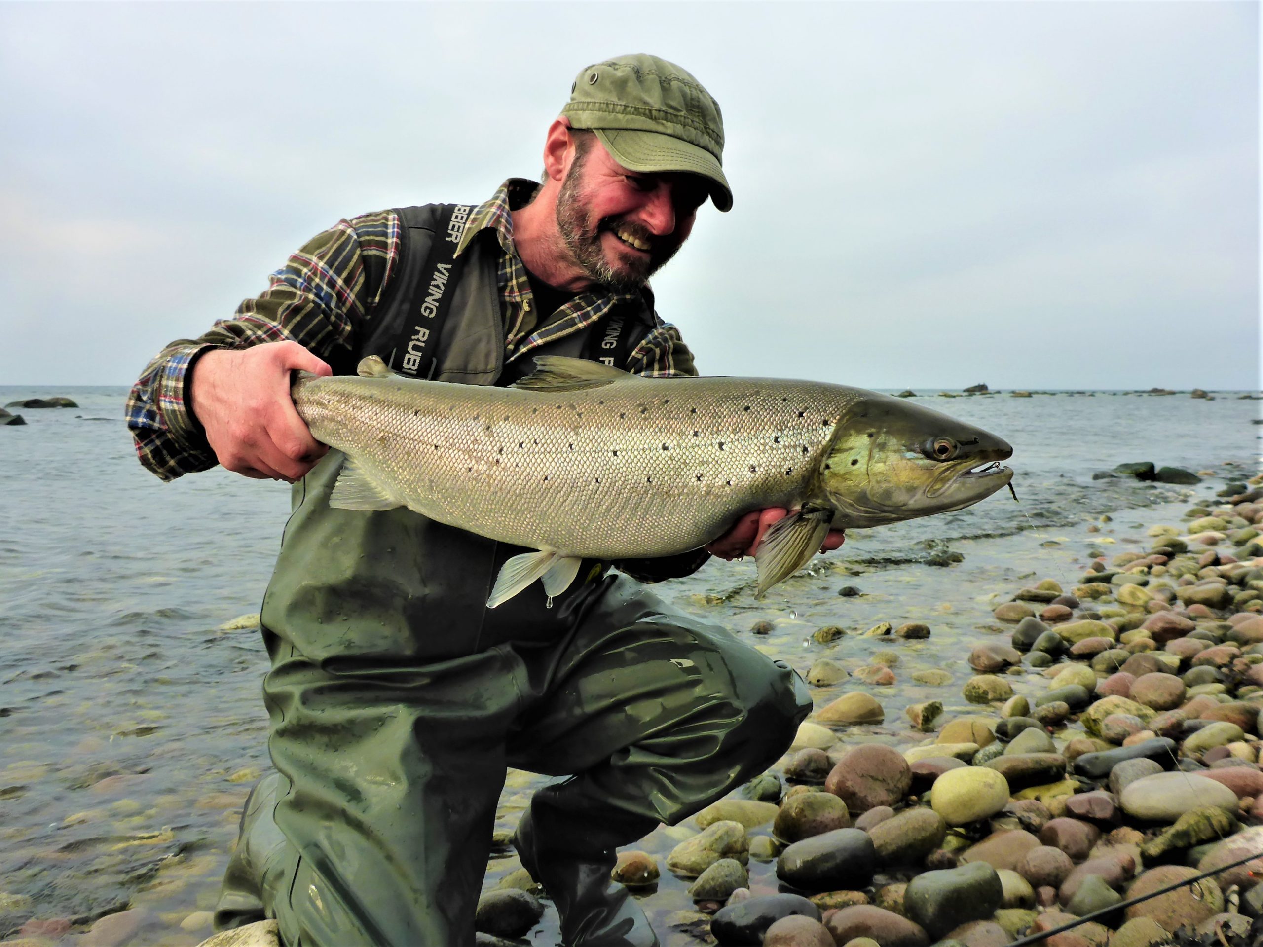 Kystfiskeri efter havørreder på Bornholm.