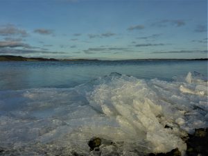 Kystfiskeri om vinteren på Bornholm.