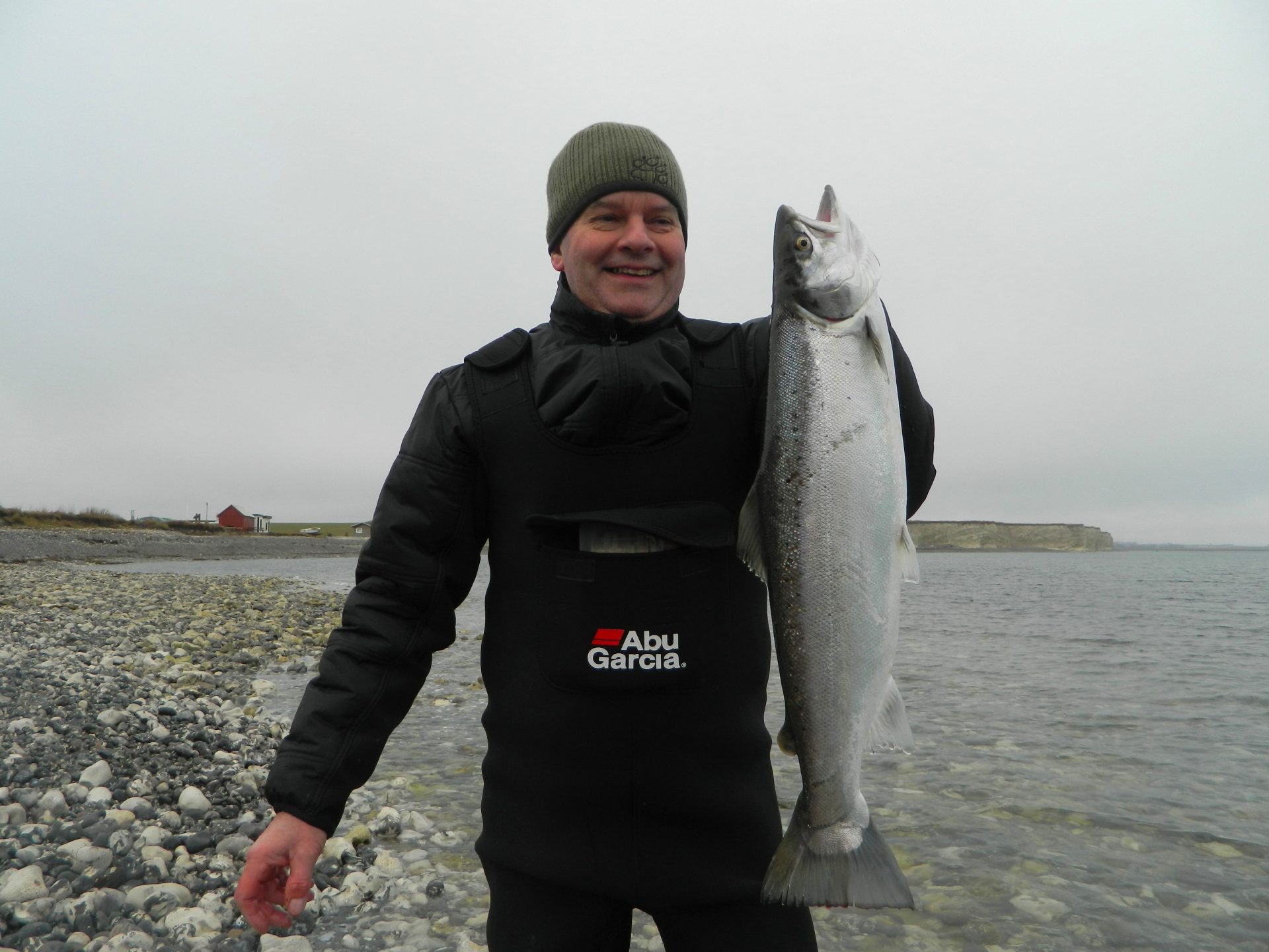 Kystfiskeri ved Sangstrup Klint på Djursland.