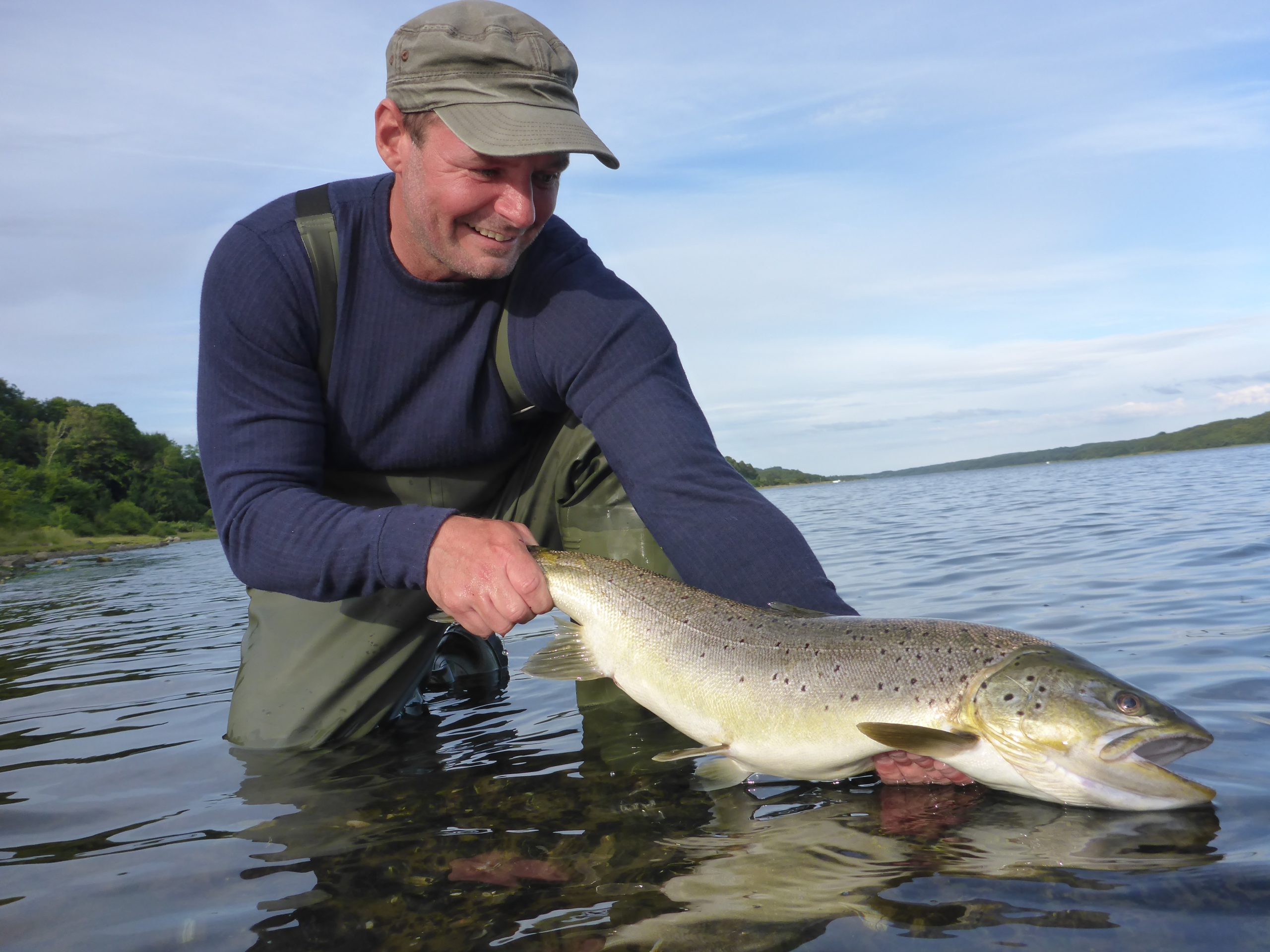 Lystfiskeri efter havørreder ved Bramslev Bakker