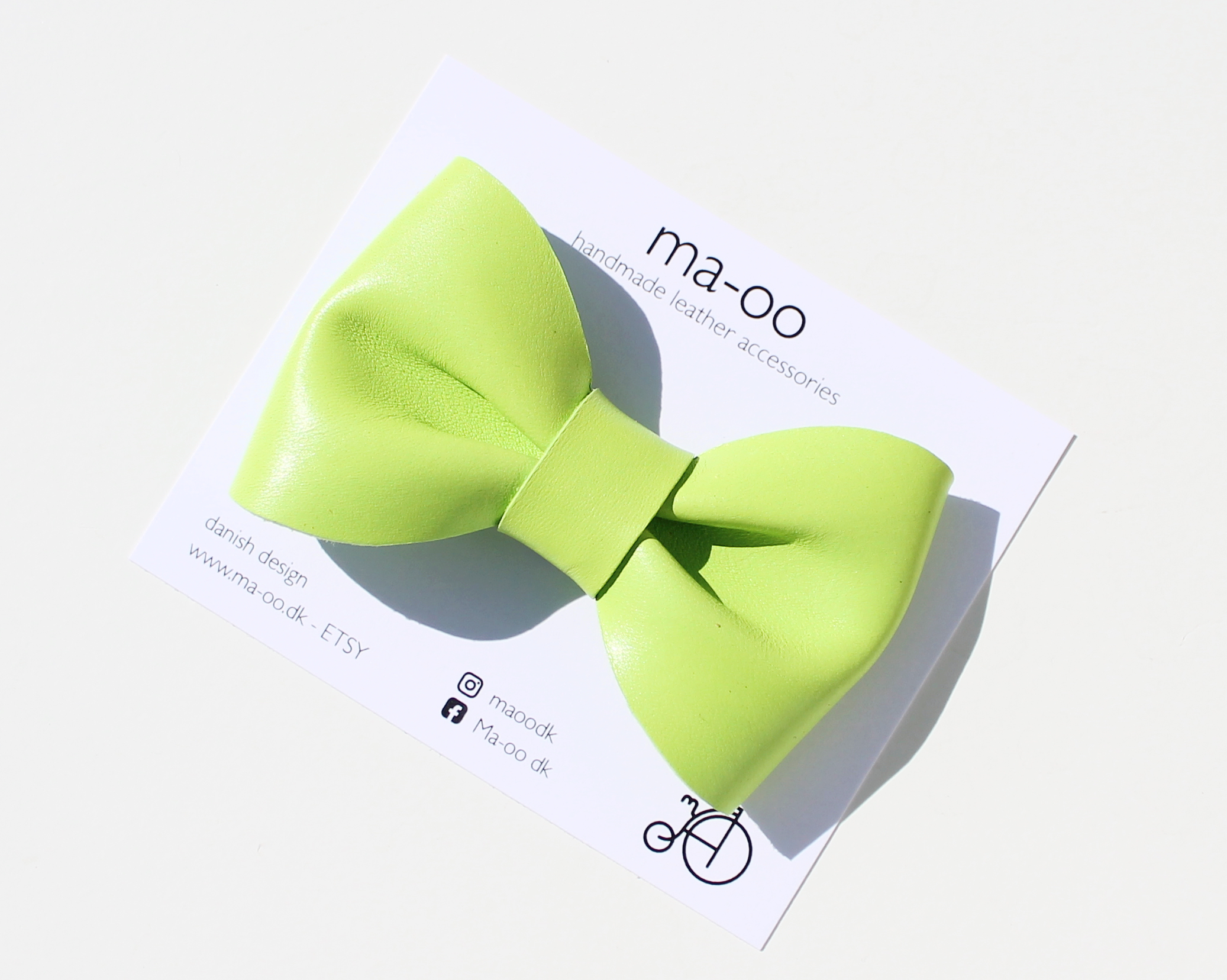 Neon grøn sløjfe sko accessory