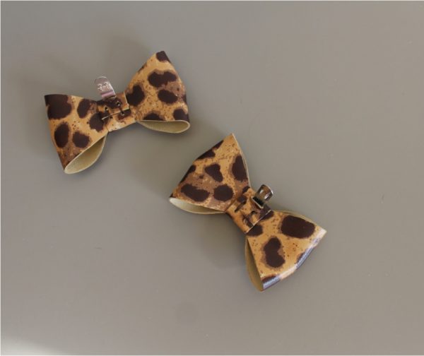 Leopard sko clips i skind.