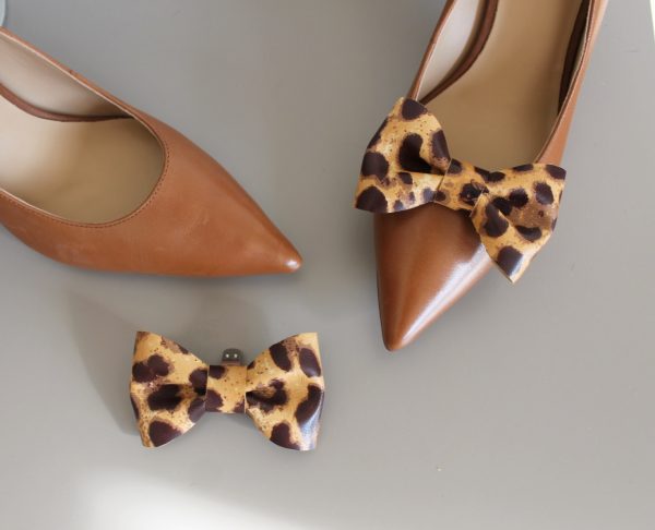 Leopard sko clips i skind. maoodk - dansk design