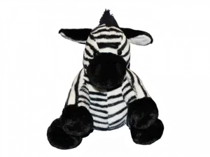 Een knuffel in de vorm van een zebra. Hij kreeg de naam zippy de zebra.