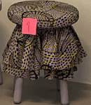 Stool w african textile