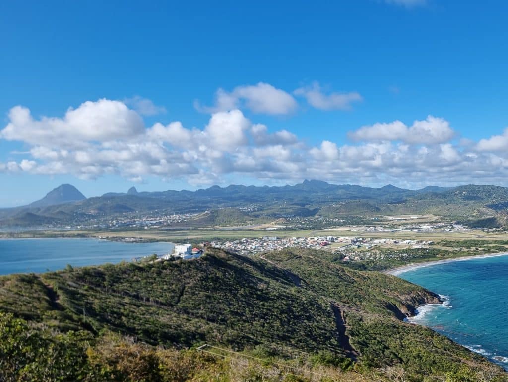 View on Vieux Fort and Saint Lucia from Moule à Chique