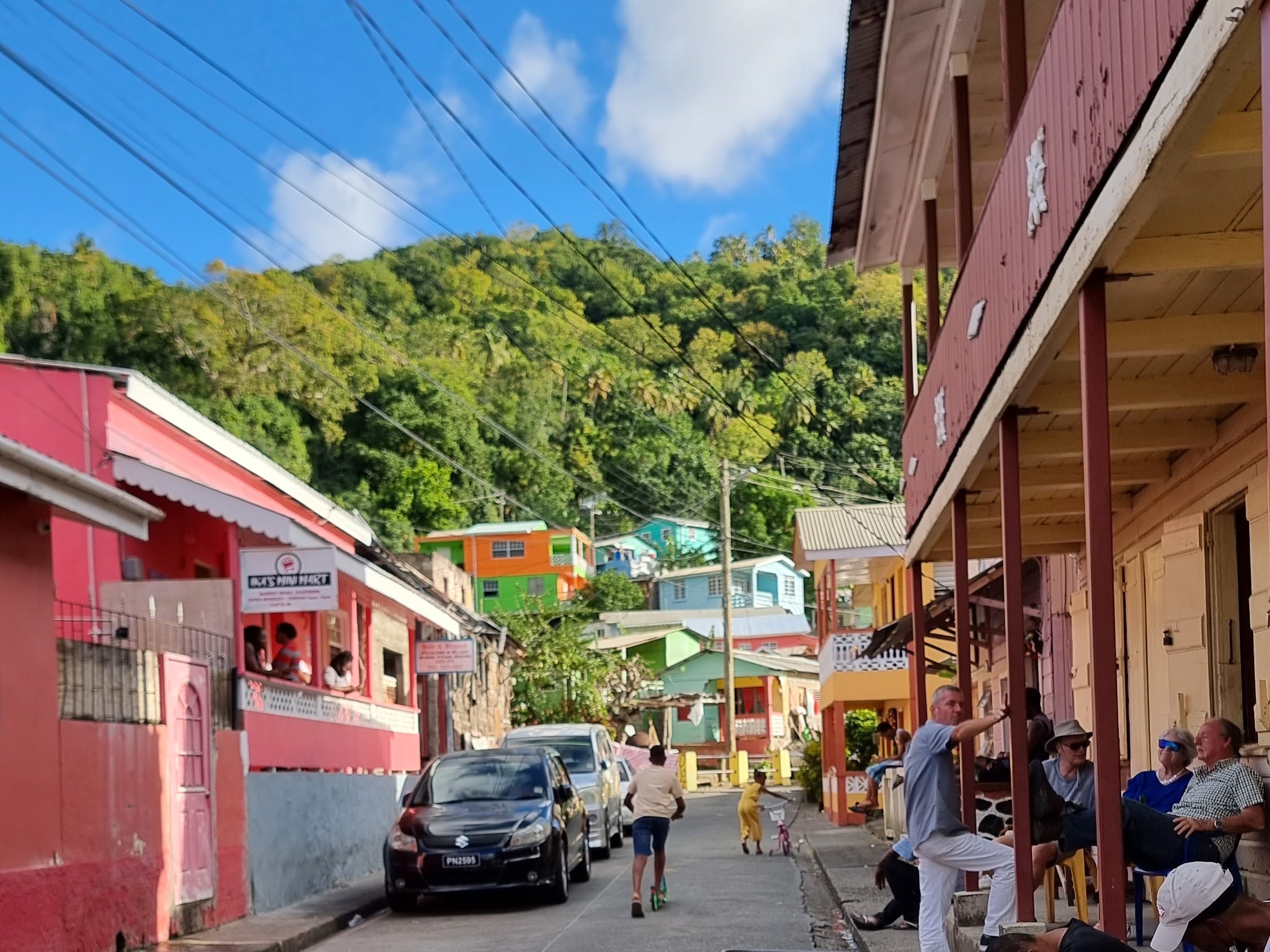 A street in the centre of Soufrière