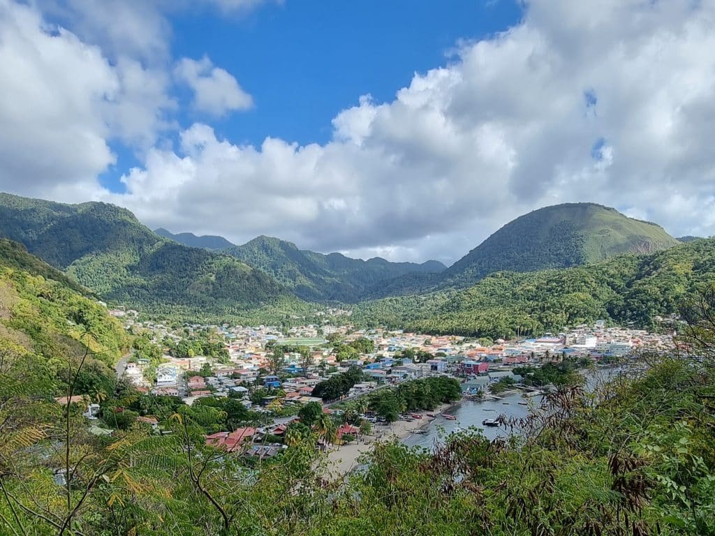 View on Soufrière from the walk to Anse Chastanet