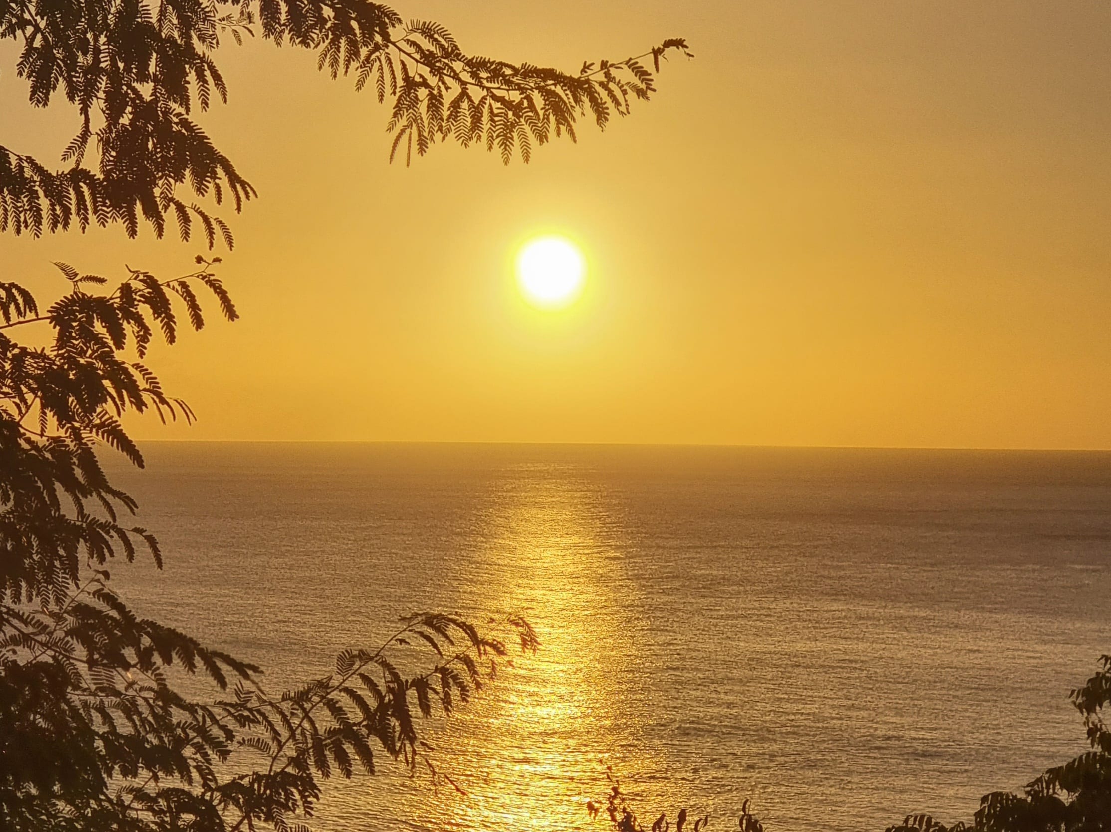 A beautiful sunset on the walk back to Soufrière