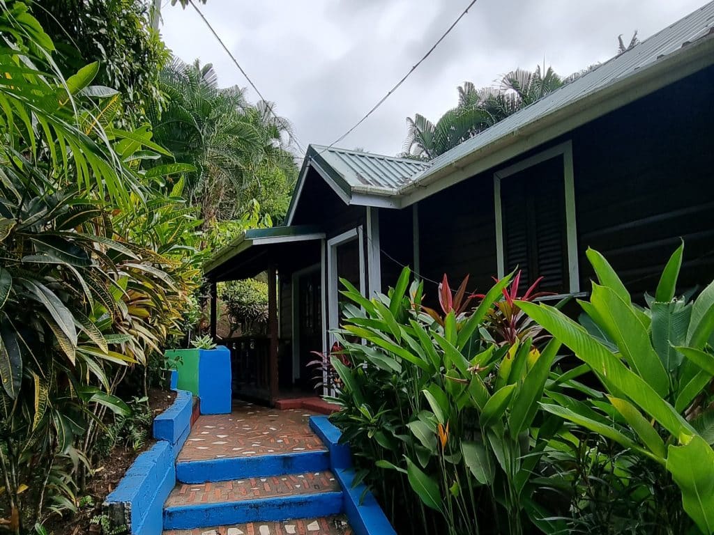 A bungalow at JJ's Paradise Resort in Marigot Bay