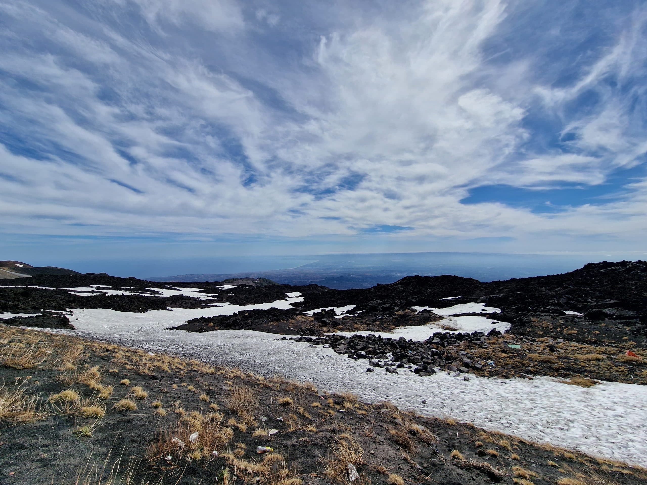 Snow on the Etna