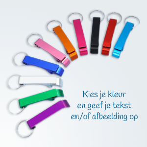 Aluminium flesopener met sleutelring