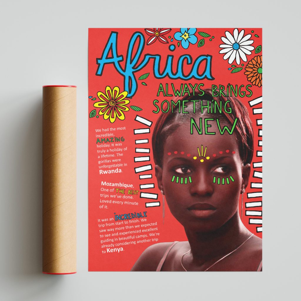 Kleurrijke poster Afrika