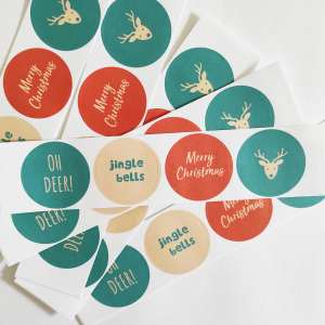 Set kerststickers