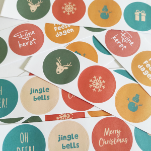 Set kerststickers