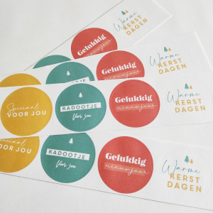 Set kerststickers