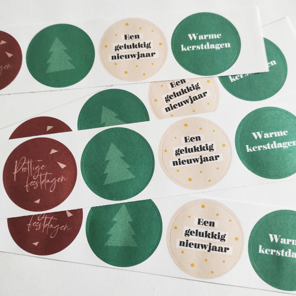 Set kerststickers